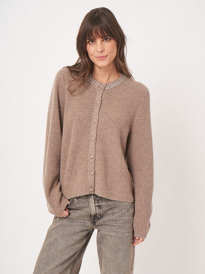 BOXY FIT RIB KNIT CARDIGAN 201679