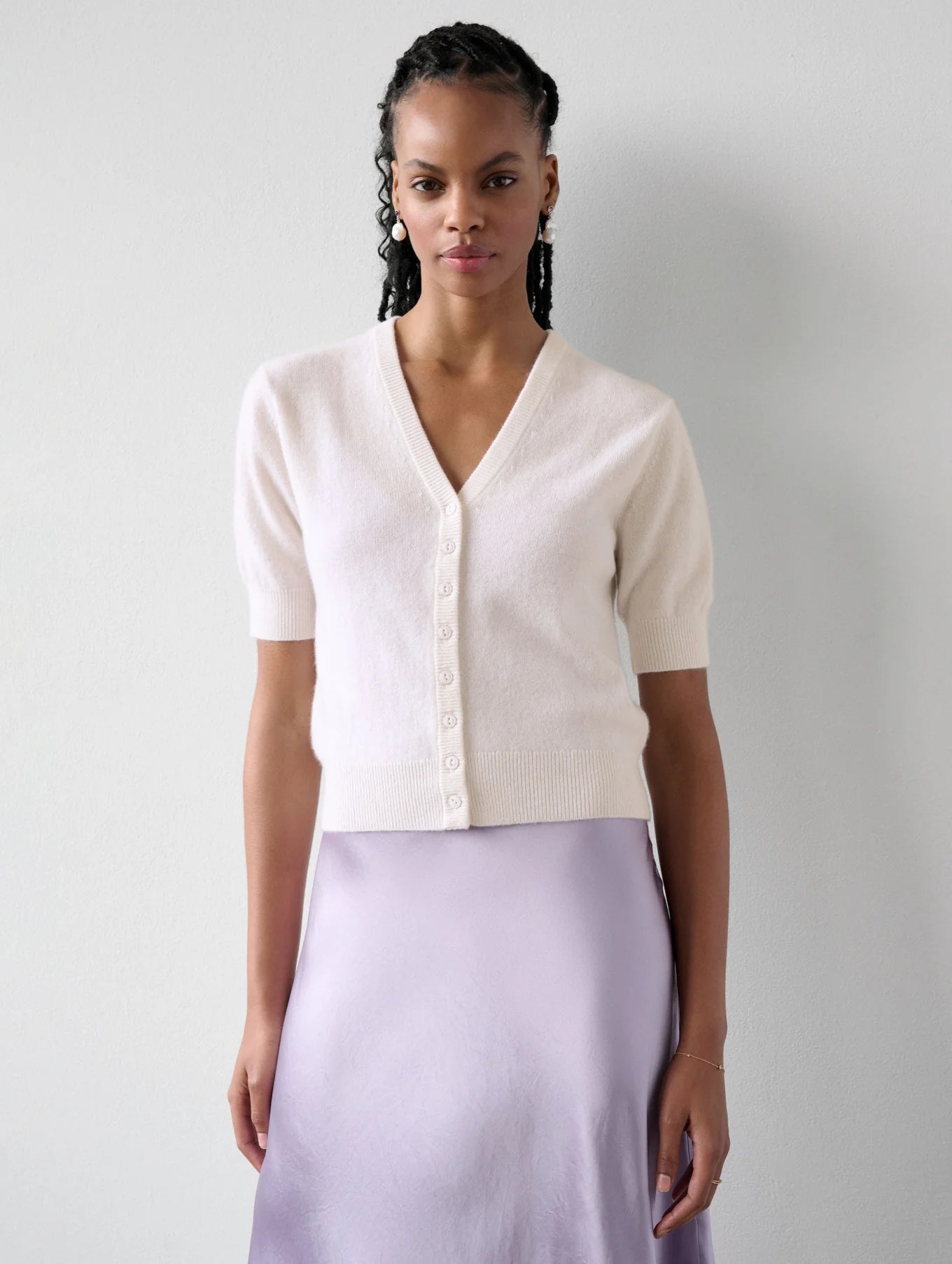 CASHMERE SHORT SLEEVE CARDIGAN 20309