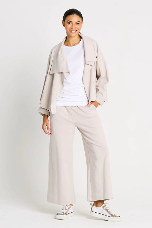 FRENCH TERRY CROPPED ASYMMETRICAL JACKET 2040FT