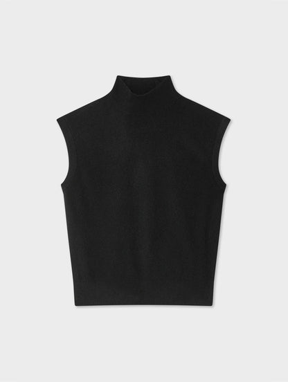 CASHMERE SLEEVELESS MOCKNECK 21067