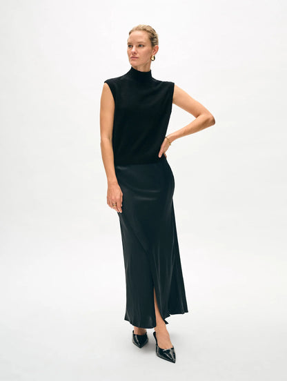 CASHMERE SLEEVELESS MOCKNECK 21067
