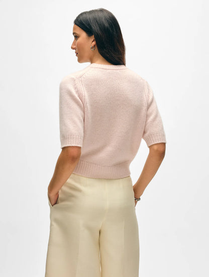 CASHMERE ELBOW SLEEVE CARDIGAN 21395