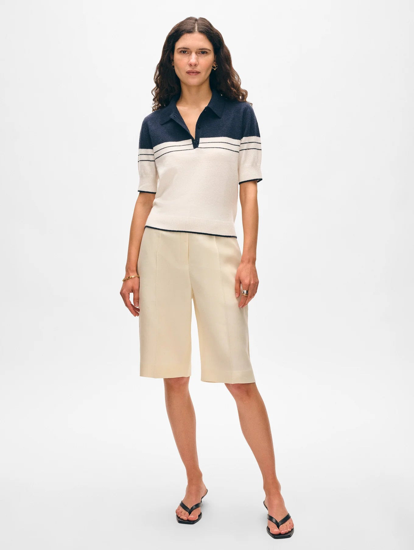 CASHMERE POLO TOP 21532