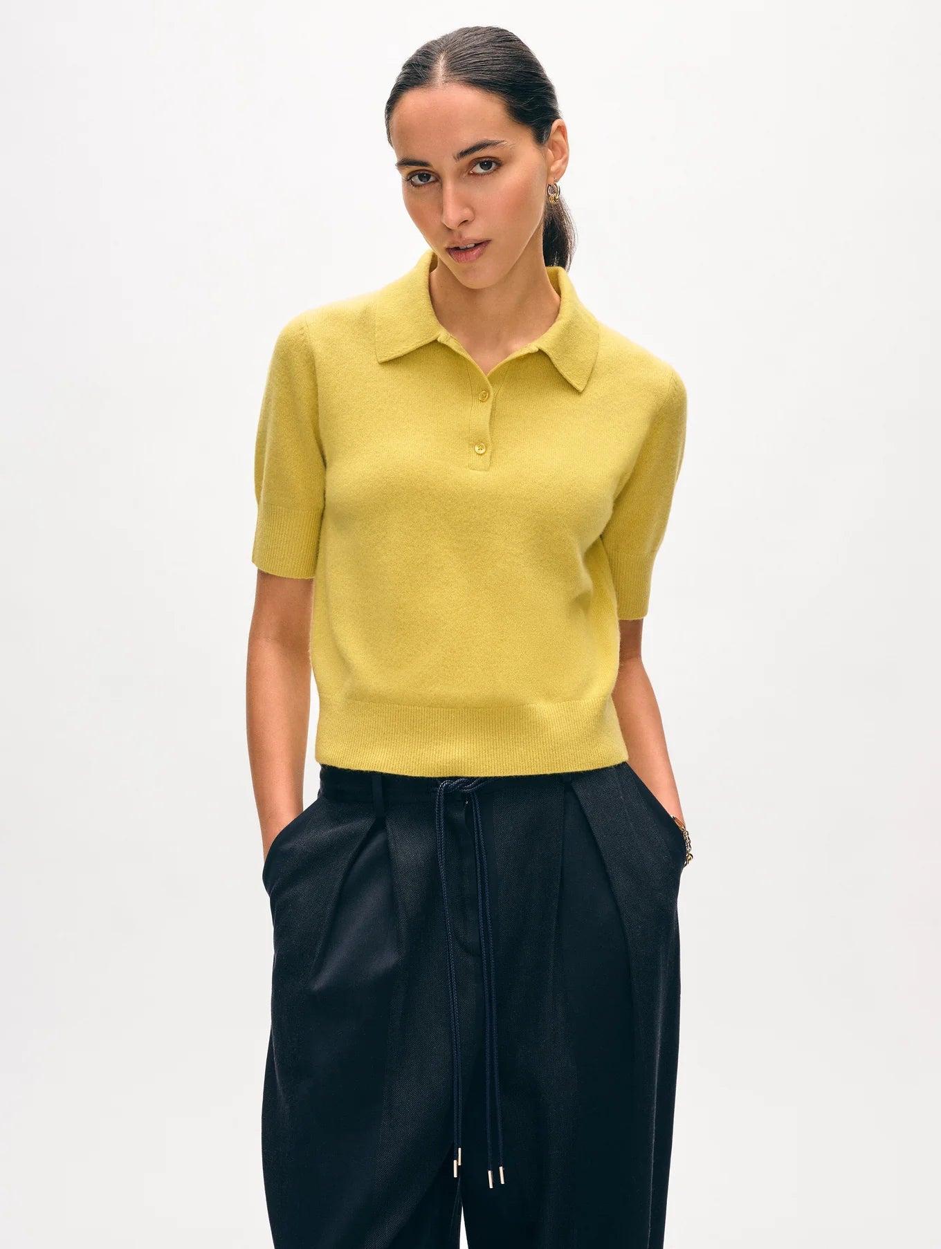 CASHMERE POLO TOP 21532