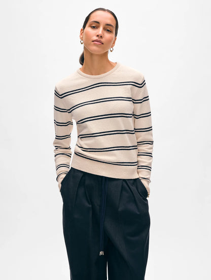 BOUCLE STRIPE CREWNECK  21534