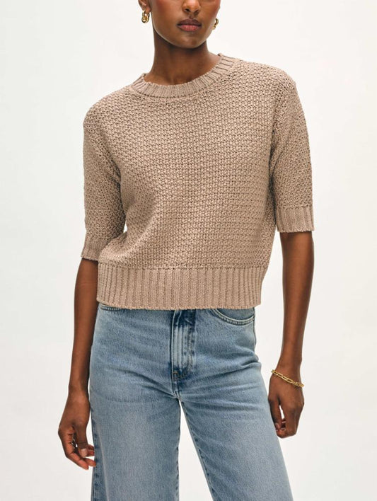 MERCERIZED COTTON TEXTURED TEE 21538