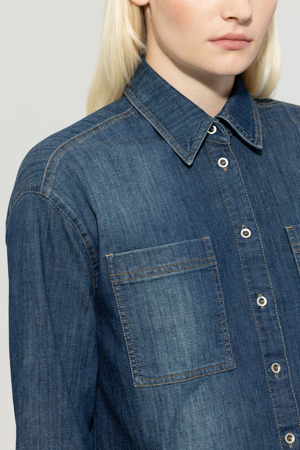 DENIM SHIRT BLOUSE 218518/34740H