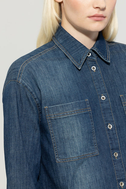 DENIM SHIRT BLOUSE 218518/34740H