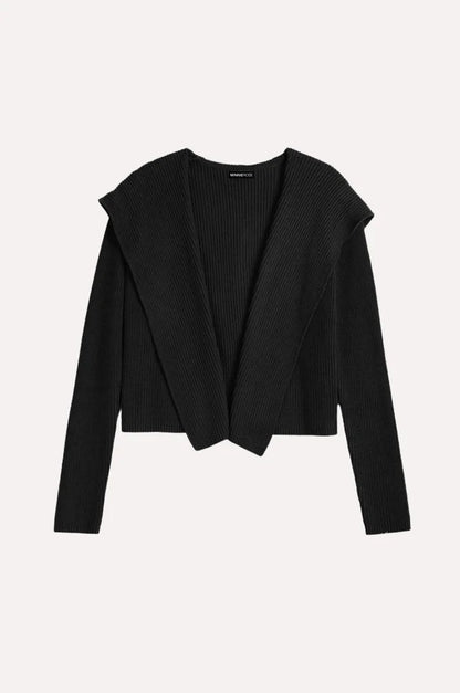 COTTON SHAKER HOODED FLYAWAY CARDI 9264