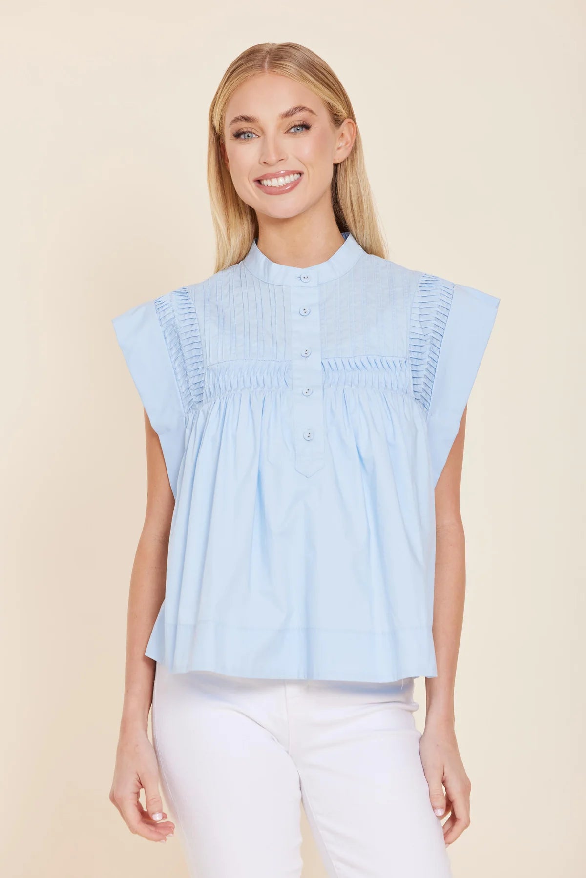 POPLIN SMOCK TOP 232