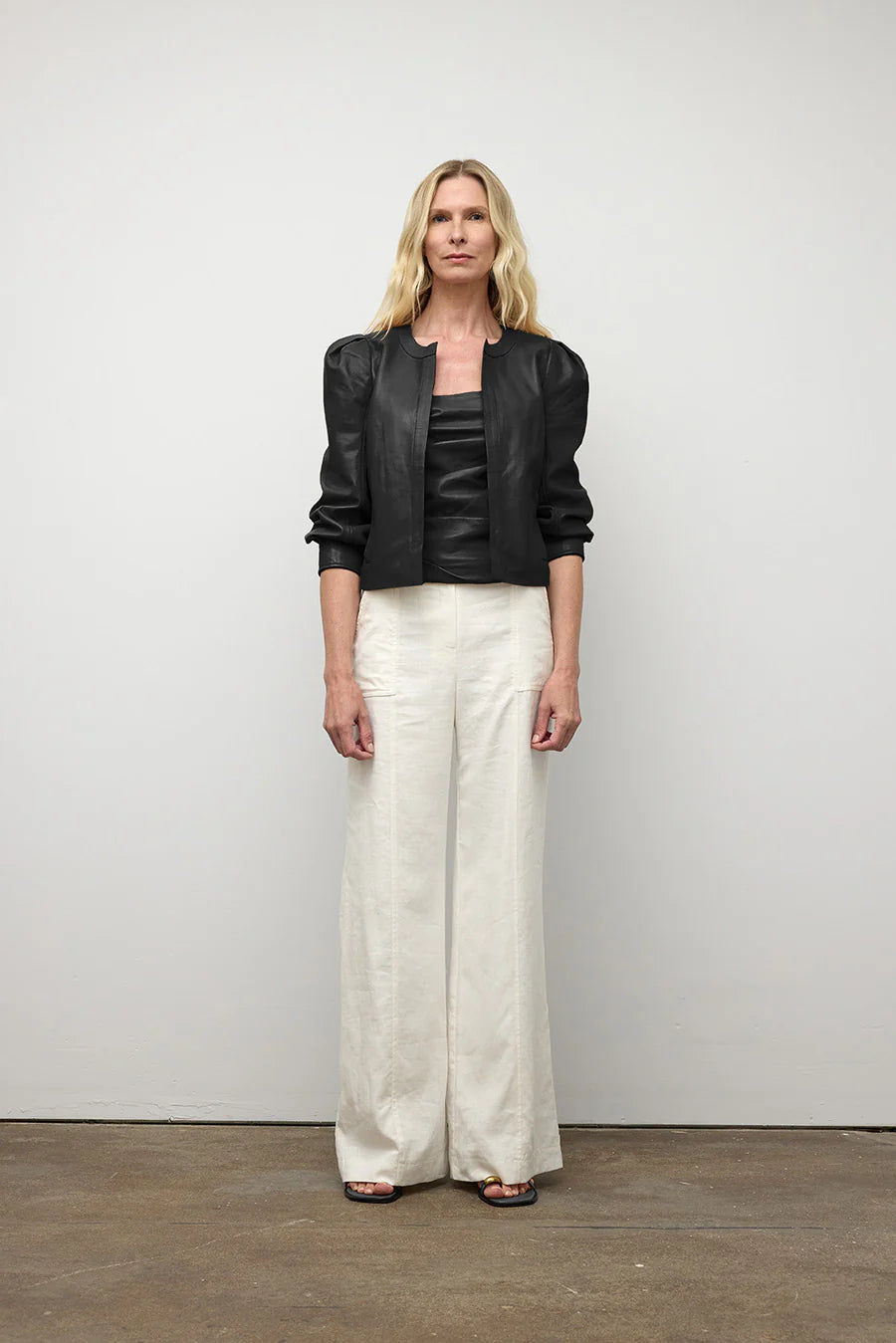 LEATHER 3/4 SLEEVE JACKET S26LT6044