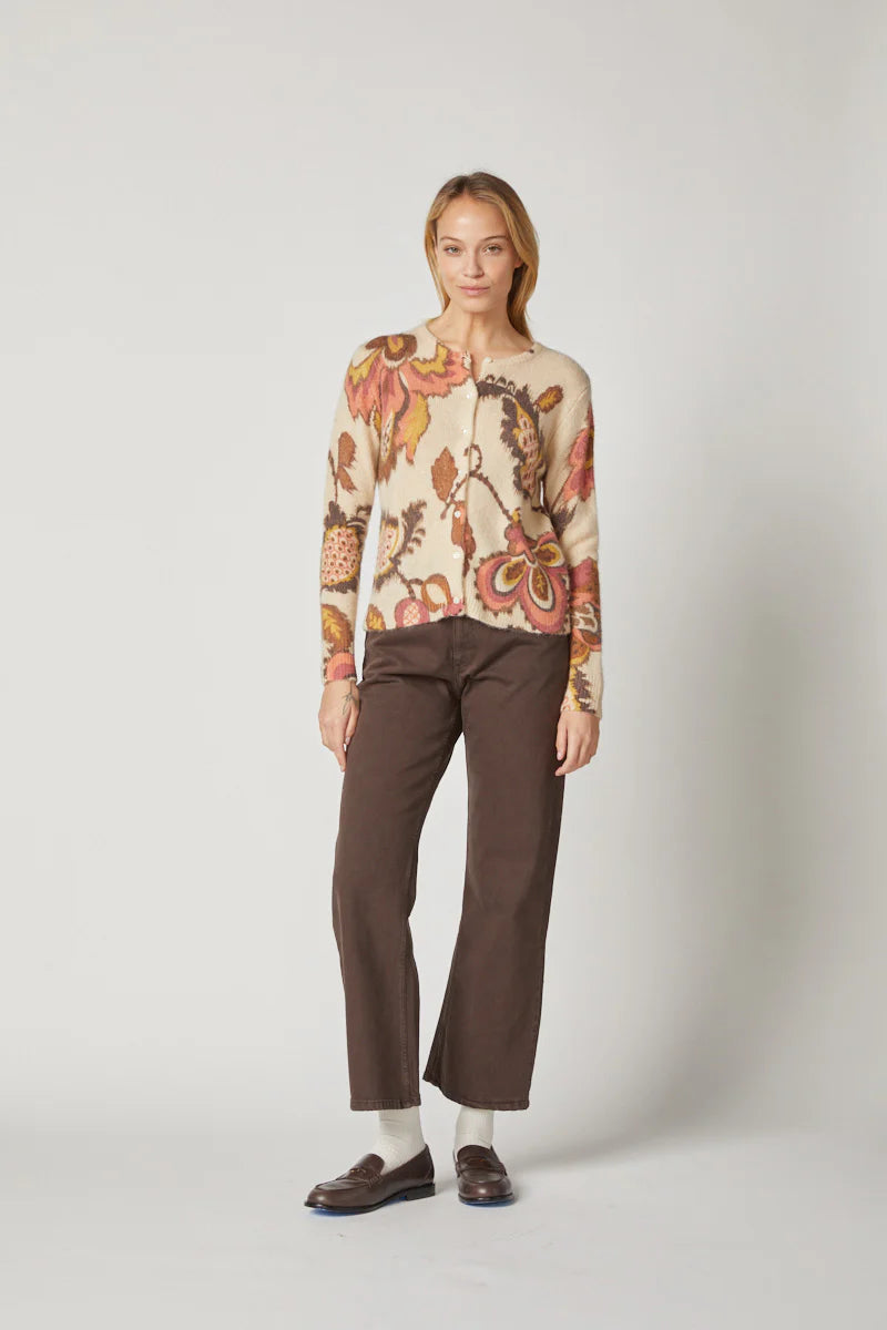 PRINTED CROP CARDIGAN KS6469