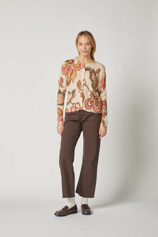 PRINTED CROP CARDIGAN KS6469