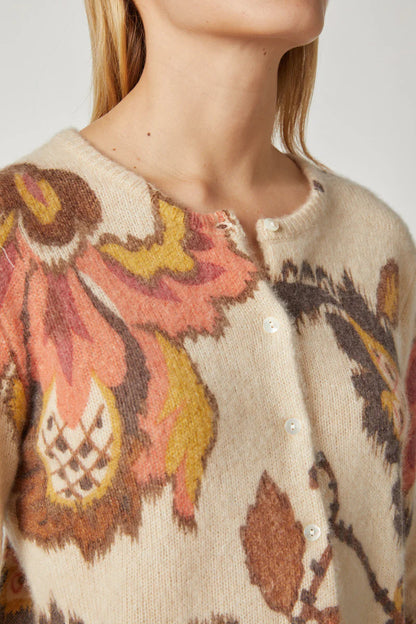 PRINTED CROP CARDIGAN KS6469