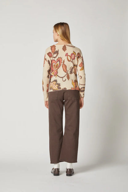 PRINTED CROP CARDIGAN KS6469