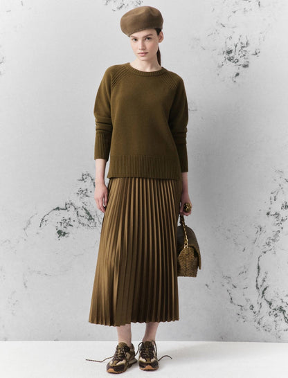 PLEATED SATIN SKIRT 2623106045200