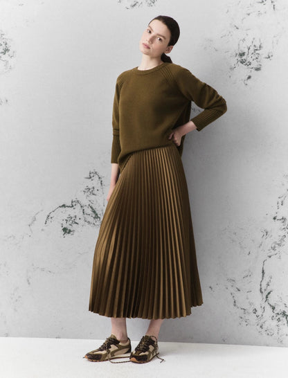 PLEATED SATIN SKIRT 2623106045200