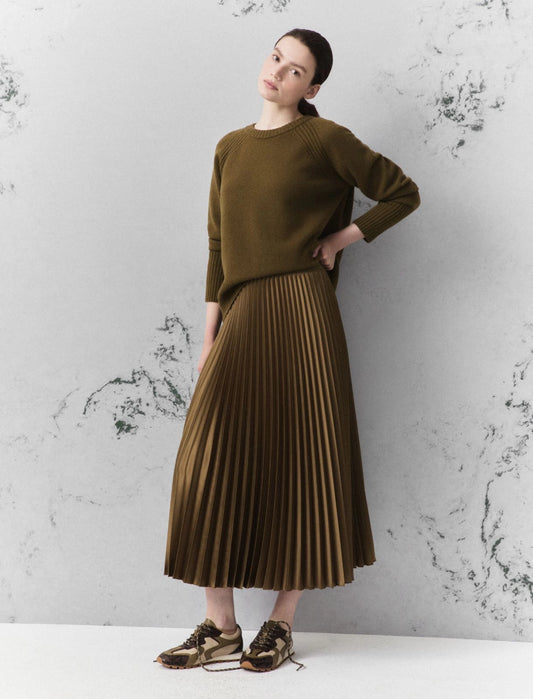 PLEATED SATIN SKIRT 2623106045200