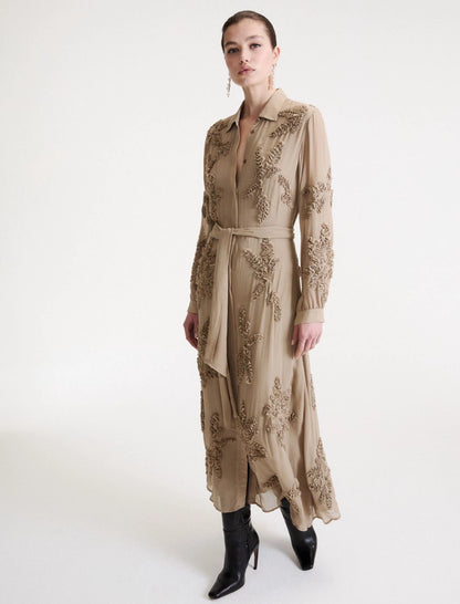 EMBROIDERED SHIRT DRESS