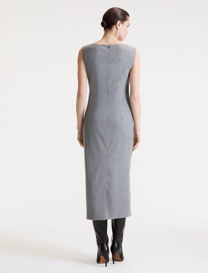 SLEEVELESS ROUCH DRESS