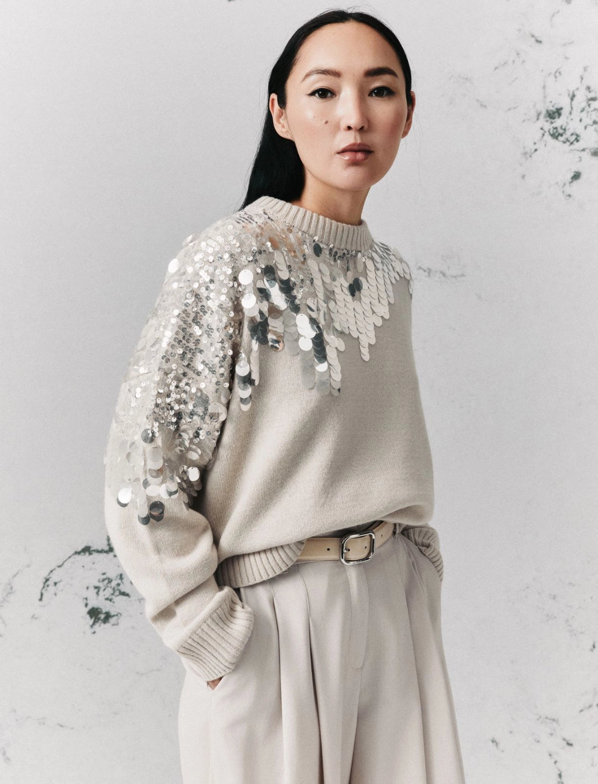 SEQUINNED CREWNECK 2623366275200