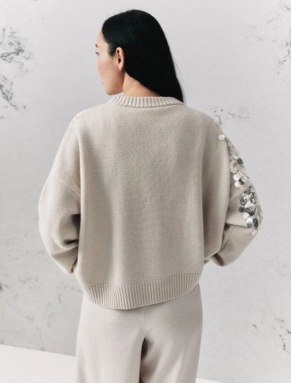 SEQUINNED CREWNECK 2623366275200