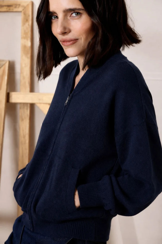 CASHMERE CROPPED BOMBER 94142