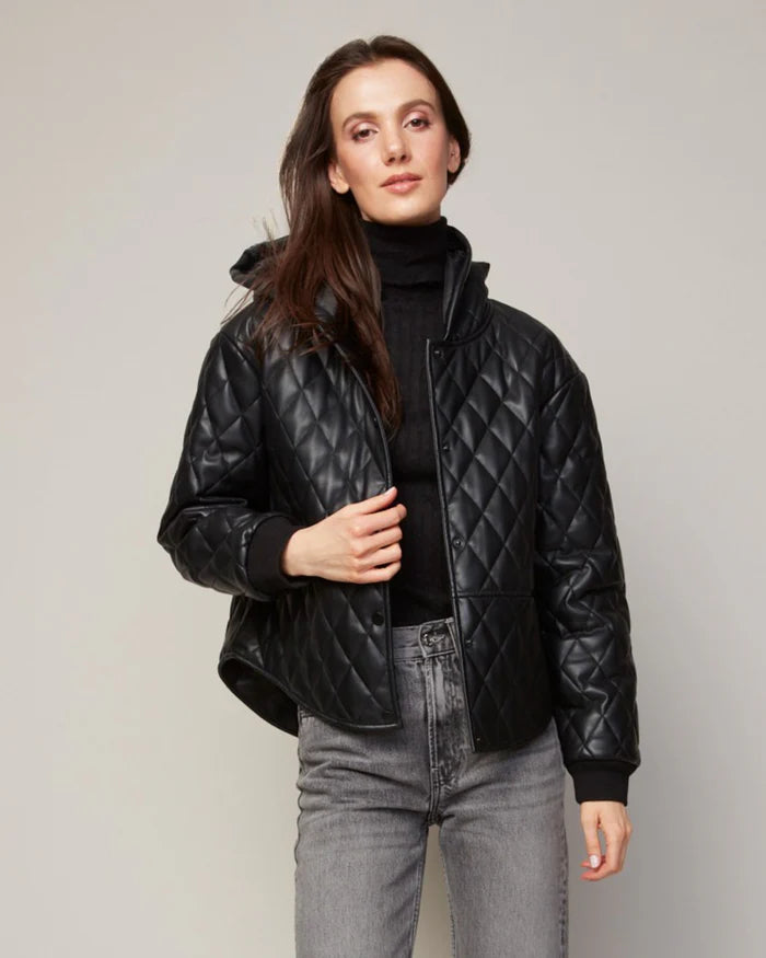 BRODIE VEGAN LEATHER QUILTED JACKET 8472-2005