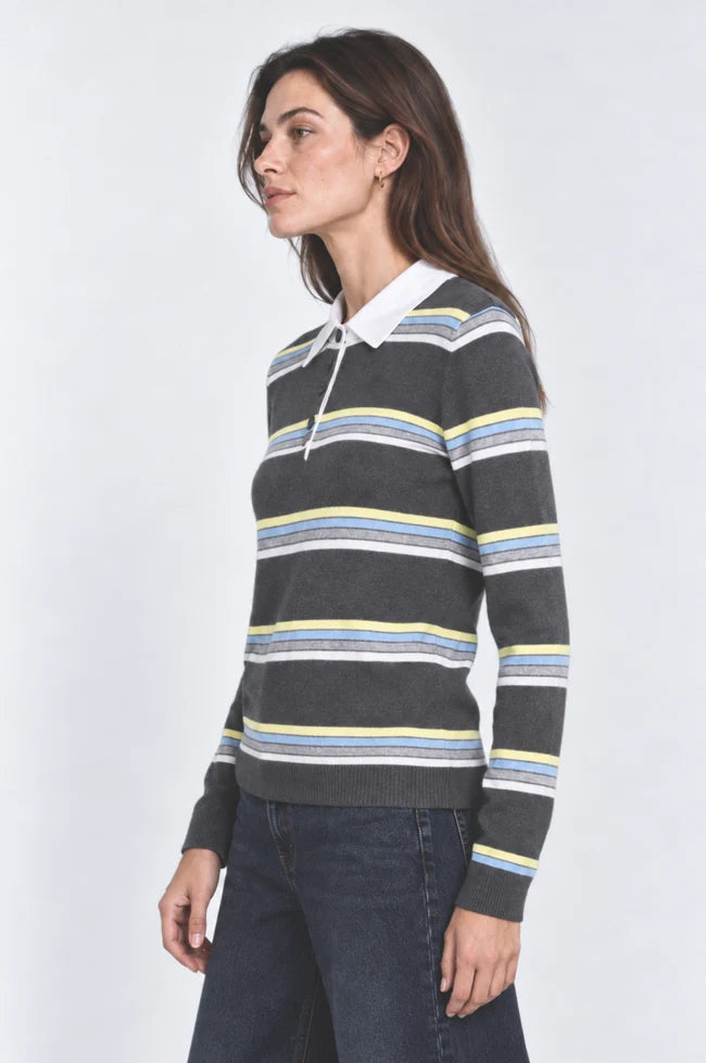 STRIPPED W/  WOVEN COLLAR 99187