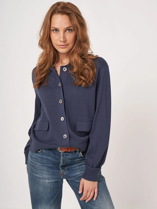 POLO NECK CARDIGAN 401081