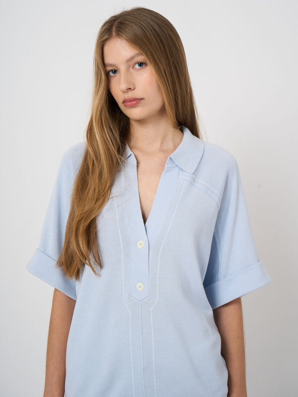 COTTON POLO SWEATER 401128