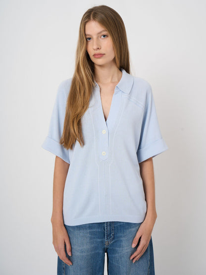 COTTON POLO SWEATER 401128