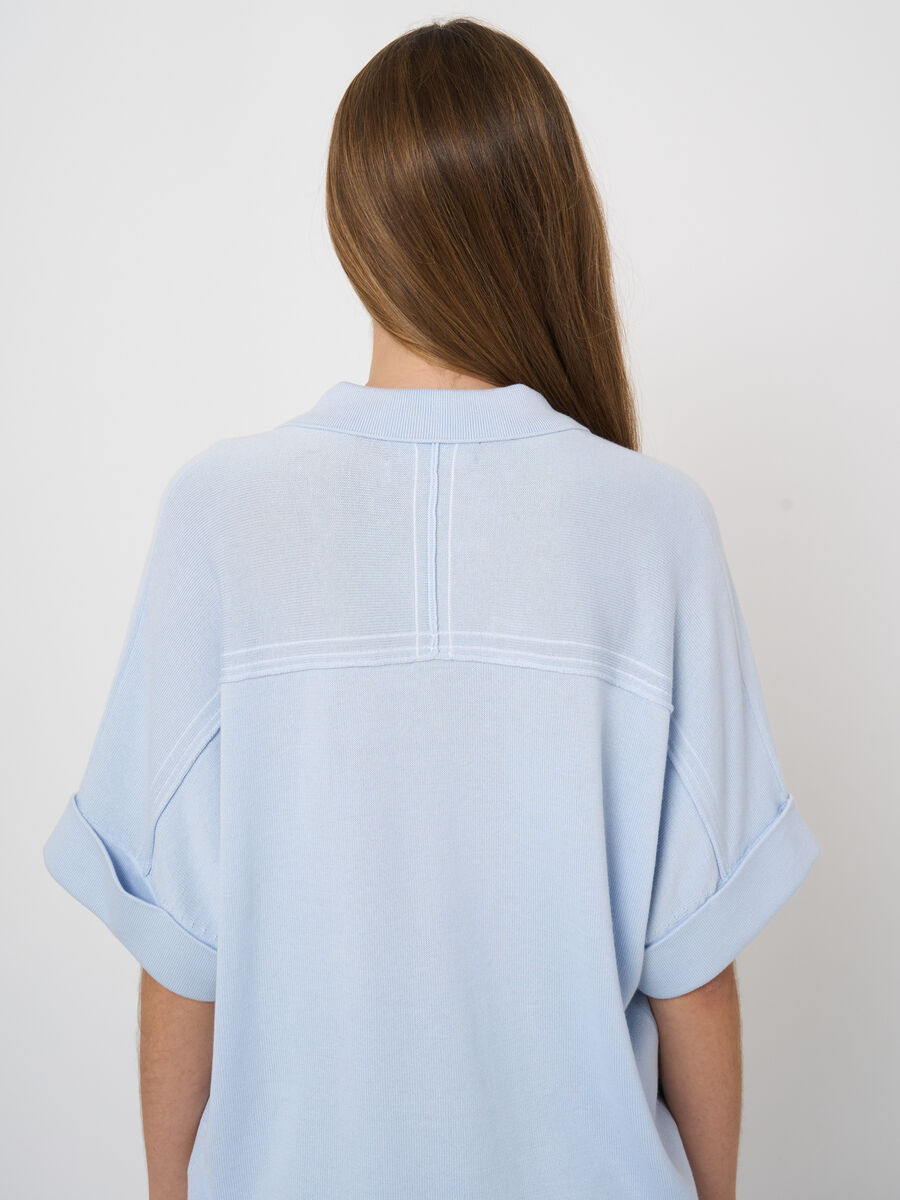 COTTON POLO SWEATER 401128