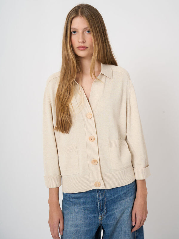 POLO NECK CARDIGAN 401132