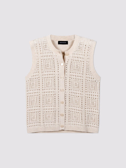 POINTELLE KNIT VEST 401140