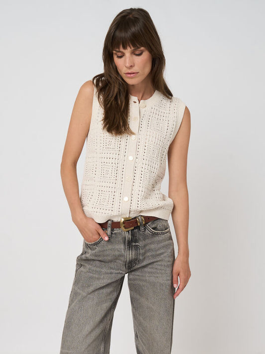 POINTELLE KNIT VEST 401140