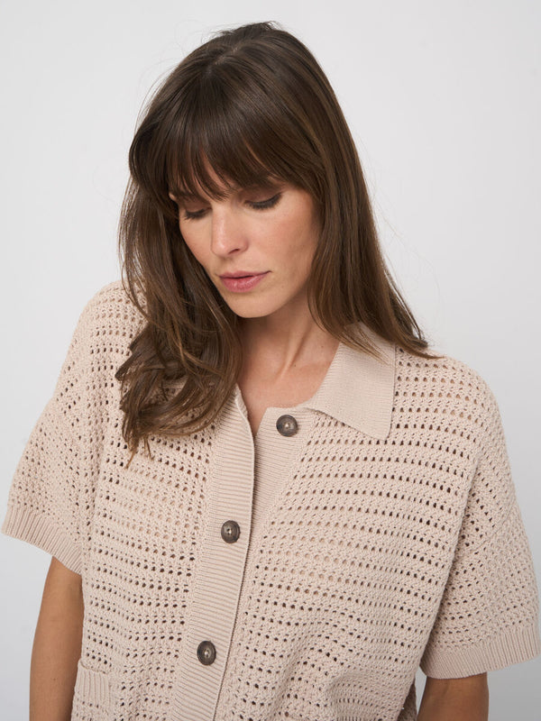OPENWORK POLO CARDIGAN 401147