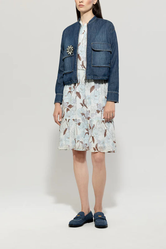 DENIM BLOUSON JACKET 418453/34740H