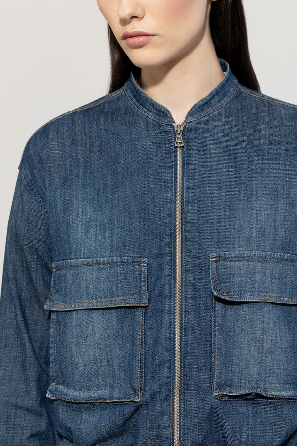 DENIM BLOUSON JACKET 418453/34740H