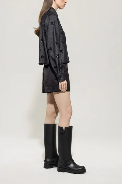 SEQUIN DENIM SHIRT 428010