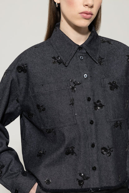SEQUIN DENIM SHIRT 428010