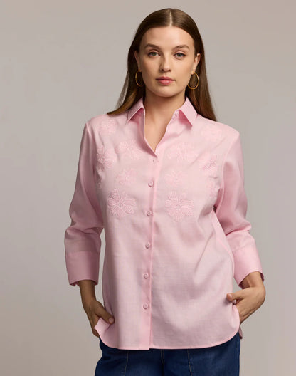 3/4  SLEEVE EMBROIDERED MARGOT