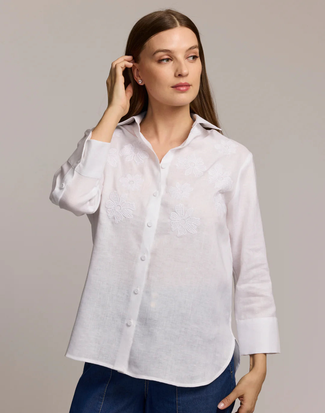 3/4  SLEEVE EMBROIDERED MARGOT