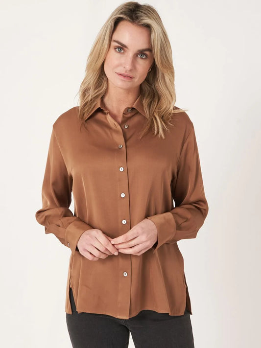 SILK SHIRT WITH CHEST POCKET 600506