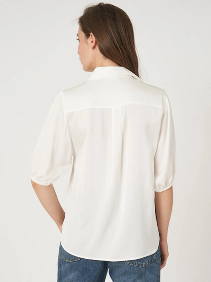 SHORT SLEEVE SILK BLOUSE 600631