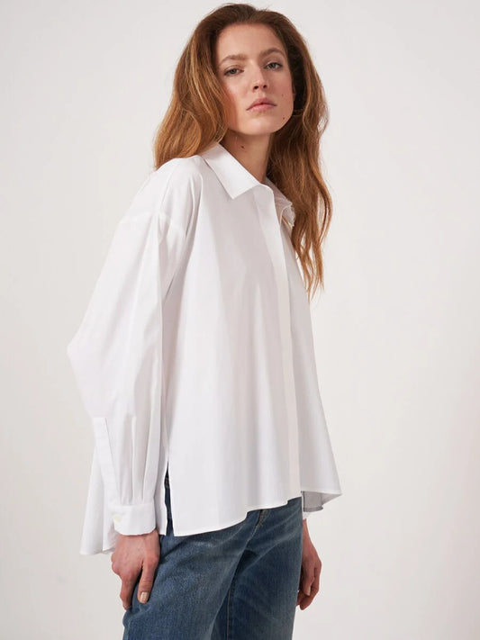 POPLIN SHIRT WITH SIDE SLIT 600675