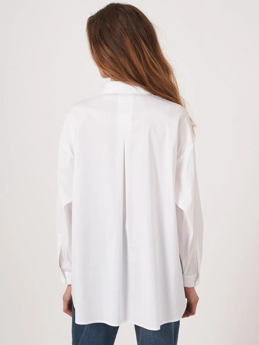 POPLIN SHIRT WITH SIDE SLIT 600675