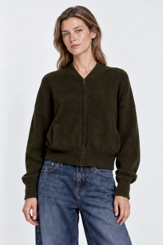CASHMERE CROPPED BOMBER 94142