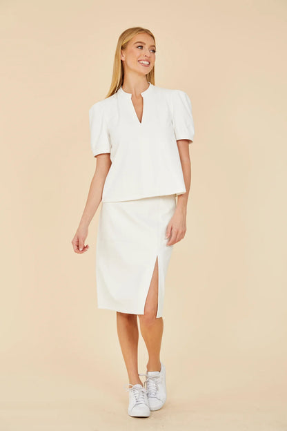 FAUX LEATHER PENCIL SKIRT 75393