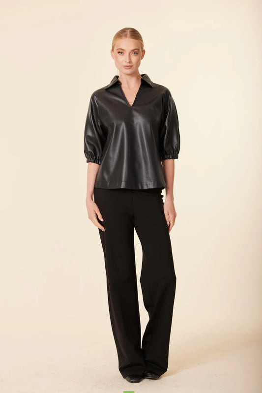 V NECK SHORT SLEEVE TOP 75804